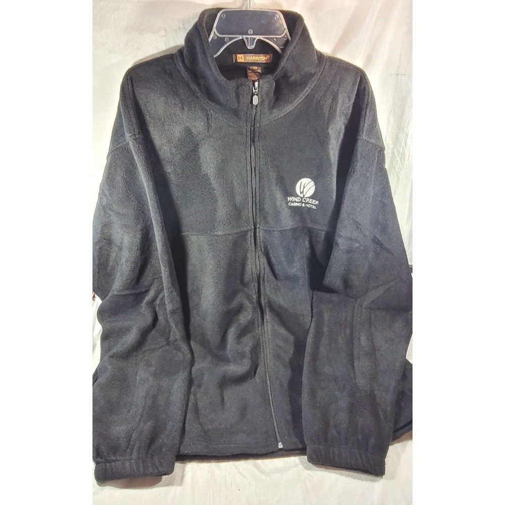 Harriton Wind Creek Casino Hotel Embroidered Logo‎ Fleece Full Zip Jacket - 3XL